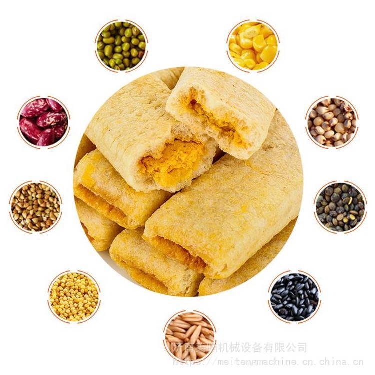 休閑膨化糙米卷生產(chǎn)線夾心米果膨化機詳細參數(shù)