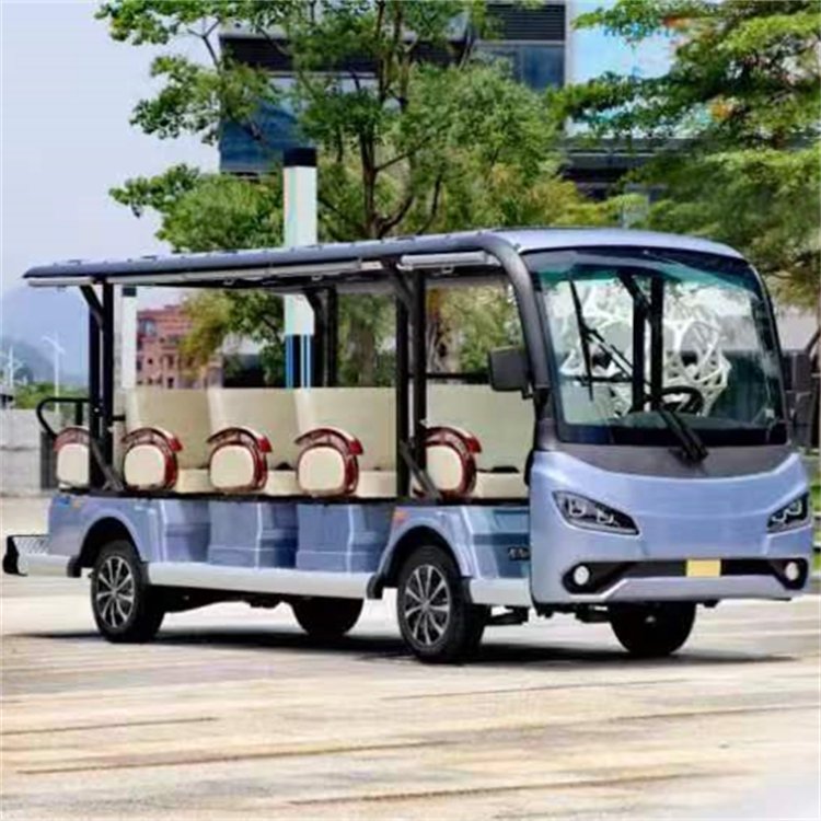 14座電動觀光車景區(qū)園區(qū)學(xué)校觀光車旅游常開式車身可定制