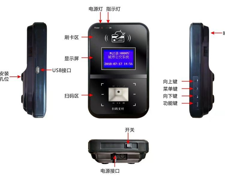 校園觀光車掃碼收費(fèi)系統(tǒng),載掃碼機(jī)IC卡身份識別系統(tǒng)