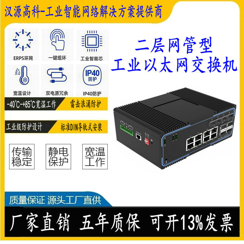 千兆8光8電寬溫工業(yè)以太網(wǎng)交換機8光8全千兆工業(yè)級一鍵環(huán)網(wǎng)交換機