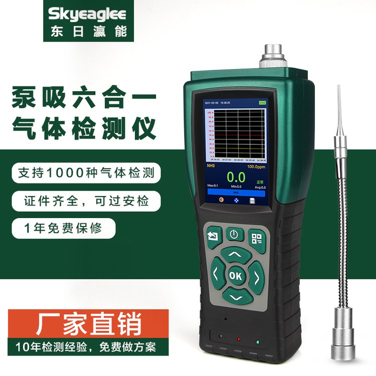 東日瀛能手持式氨氣檢測儀便攜濃度分析儀探測器SK\/MIC-800-NH3