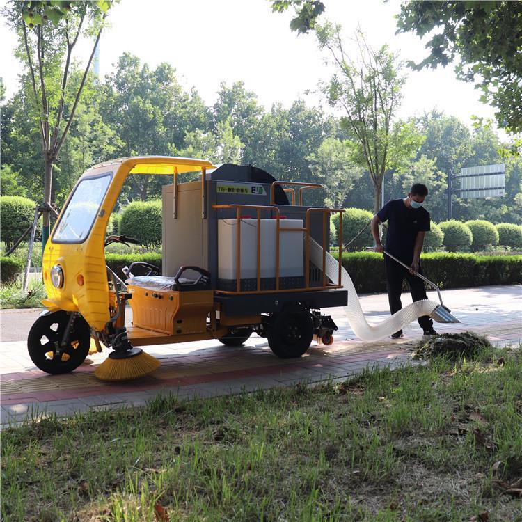 T6小型駕駛式樹葉收集車城鄉(xiāng)干道學校廠區(qū)吸葉機三輪樹葉收集器