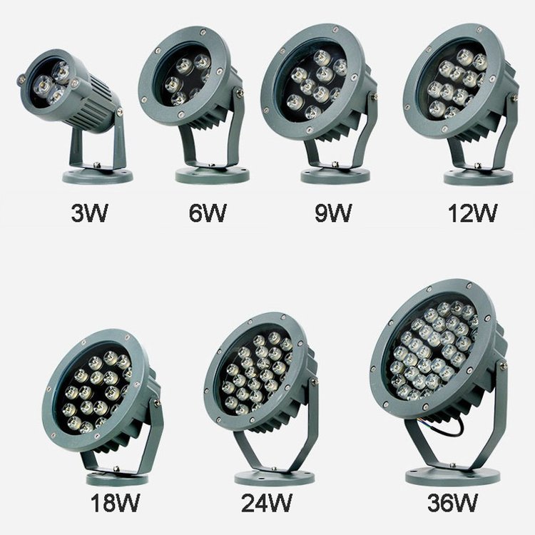 LED插地?zé)艟坝^戶外七彩燈led投光燈公園射樹地插燈亮化工程燈具