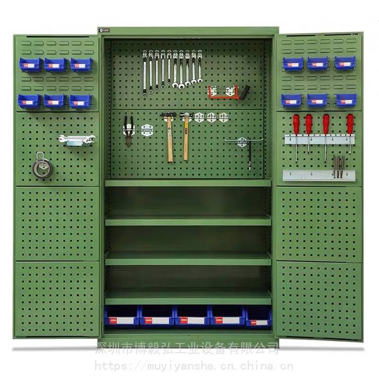 博毅弘五金置物柜車間重型加厚物料柜工位開門工具柜多功能儲物柜