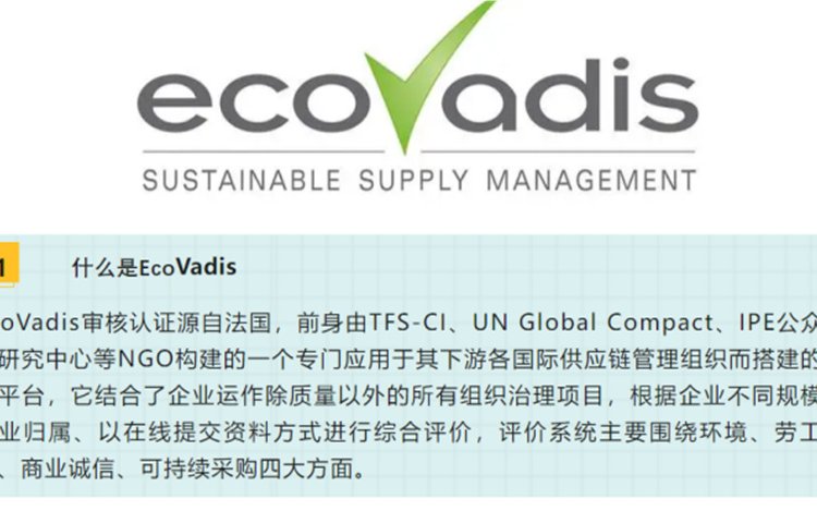 ECOVADIS自評ECOVADIS網上評估填報咨詢HIGG自評輔導驗證咨詢