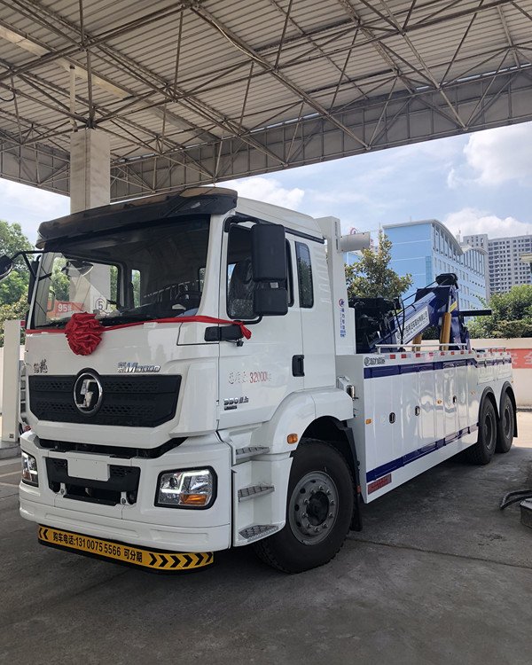 陜汽德龍單橋清障車(chē)拖吊連體高速道路救援拖車(chē)拖掛車(chē)吊車(chē)