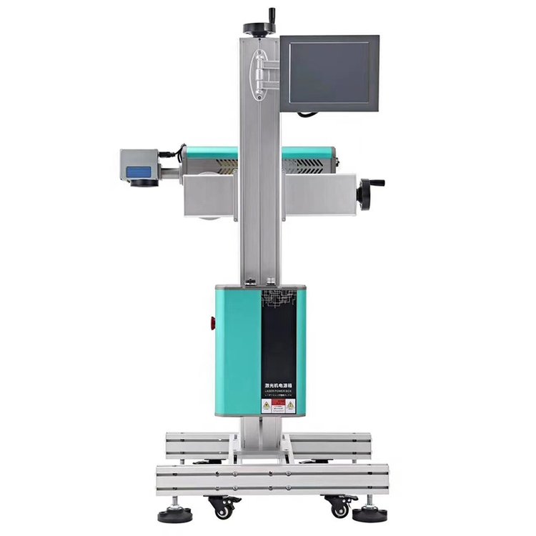 合眾標識流水線飛行激光打標機生產日期二氧化碳紫外打碼機雕刻機