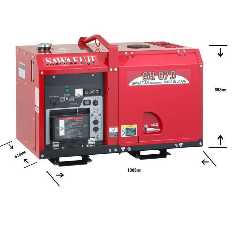 原裝日本澤藤本田柴油靜音5KW車(chē)載移動(dòng)發(fā)電機(jī)組SH07D