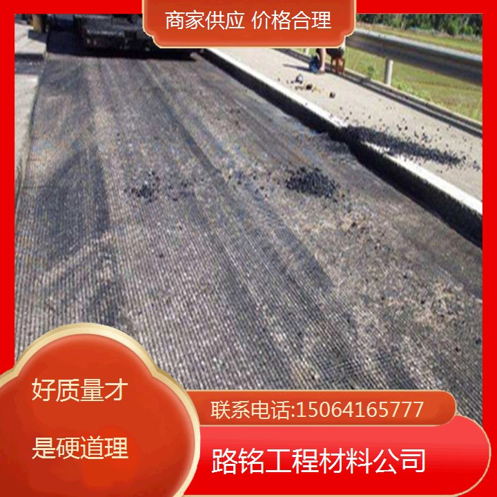 定西滌綸格柵自粘型格柵道路工程路面阻裂鋪設(shè)用