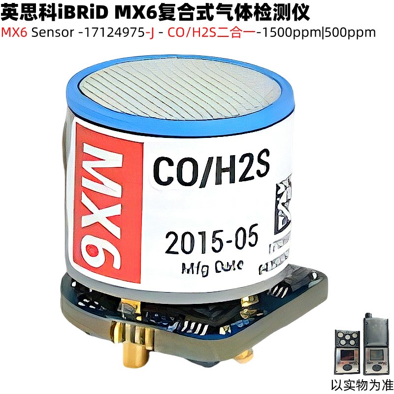 英思科MX6檢測(cè)儀配件17124975-J電化學(xué)CO\/H2S二合一氣體傳感器