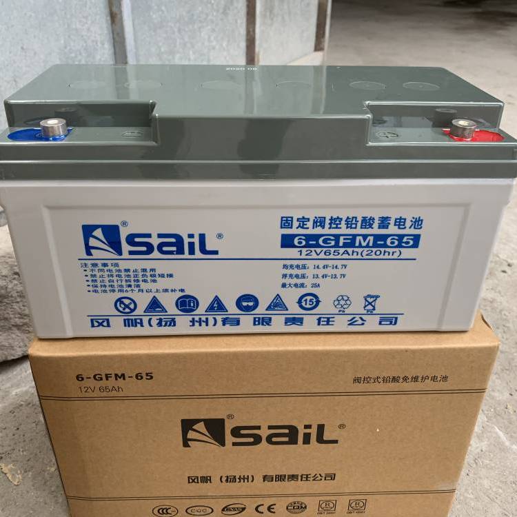 SaiL風(fēng)帆蓄電池6-GFM-65upsEPS應(yīng)急12V65Ah鉛酸免維護(hù)光伏儲能